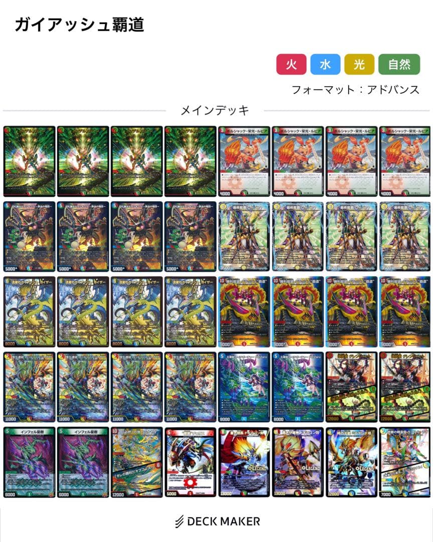 【匿名配送】デュエル・マスターズ　デュエマ　４C ガイアッシュ覇道