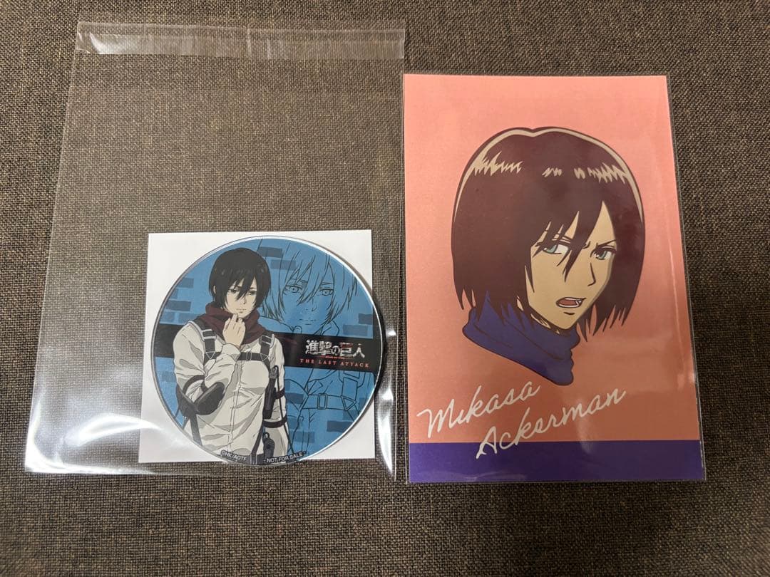 進撃の巨人 ミカサ wit studioポストカード アクリルコースター セット