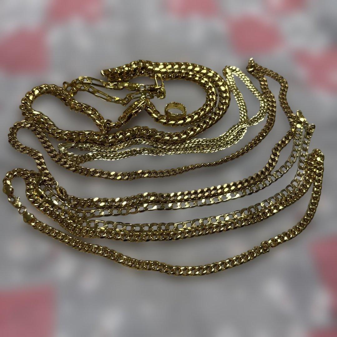 ヒ*ロ様 遺品整理　 生前整理ゴールドチェーンネックレスセット