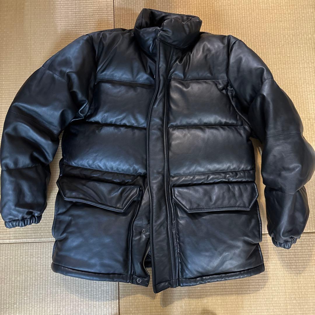 BEAMS Sheep skin レザーダウンジャケット BEAMS（ビームス） ダウンジャケット ダウン レザーライク ダウン