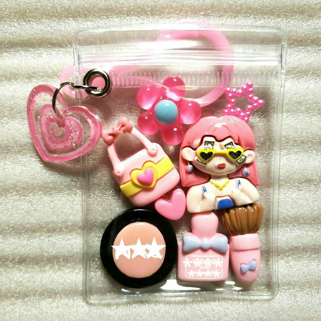 ガチャ詰め風 キャンディキーホルダー コスメ おしゃれ 女子 ピンク