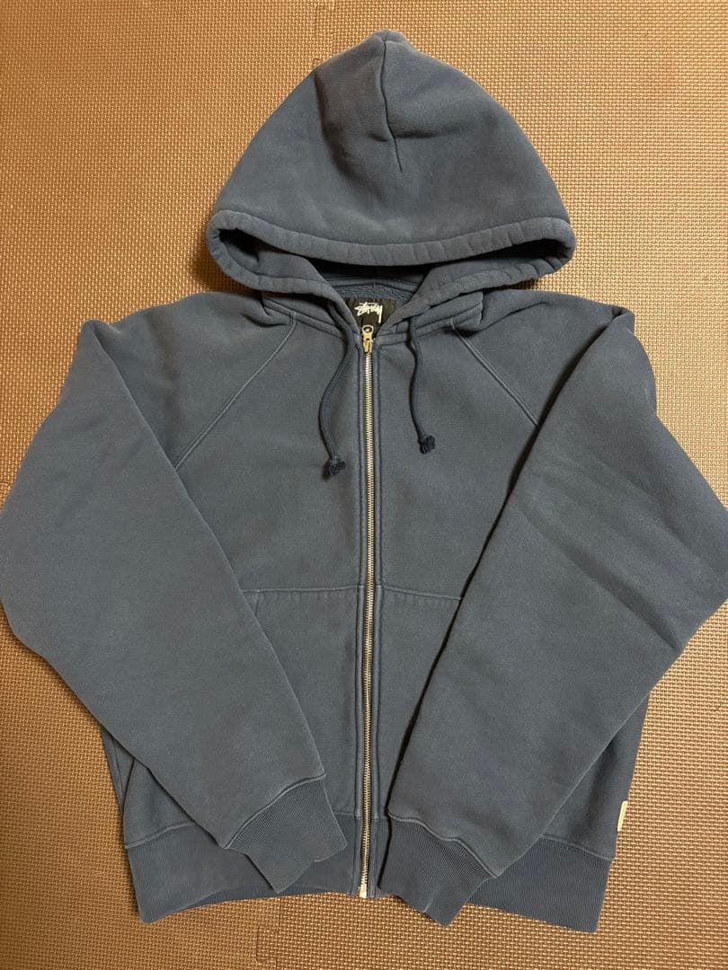 トップス STUSSY FLEECE RAGLAN ZIP HOODIE M