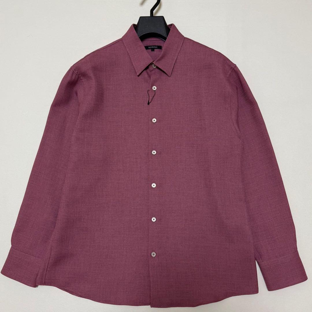 新品　LOVELESS 田中圭着用　日本製　ルージュブッチャーシャツ　Lサイズ