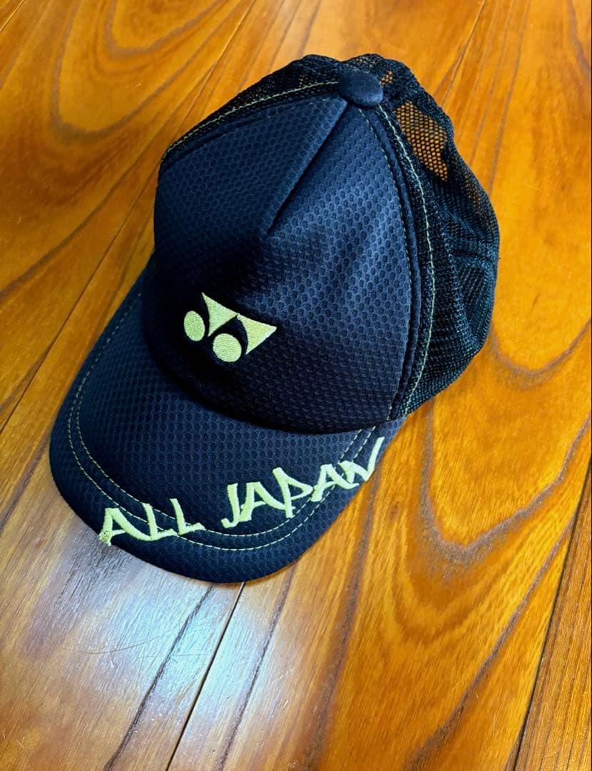 完売 ヨネックス ALLJAPAN キャップ インターハイ黒金 ブラック 限定