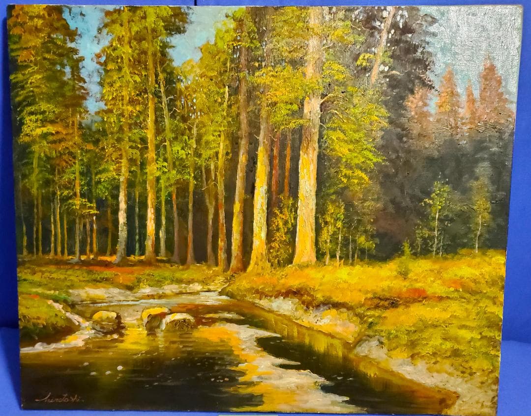 伊東熙寿作 油彩画 A-3 Just obsessed with this painting by @asuka.irie as she's created a