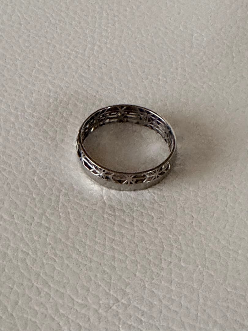 プラチナ900 指輪 15号 プラチナ900 ダイヤモンド クロス リング / Pt900 Diamond cross ring