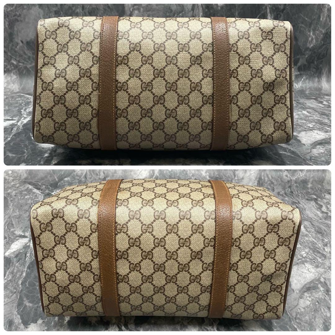 ✨美品✨GUCCI GG シェリーライン ボストンバッグ ブラウン 金具