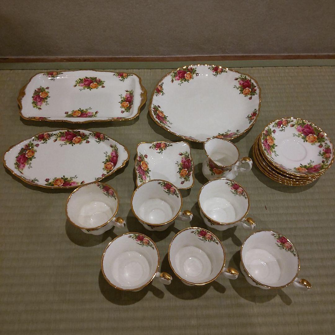 ロイヤルアルバート　ティーカップソーサーセットオールドカントリーローズ自宅保管品