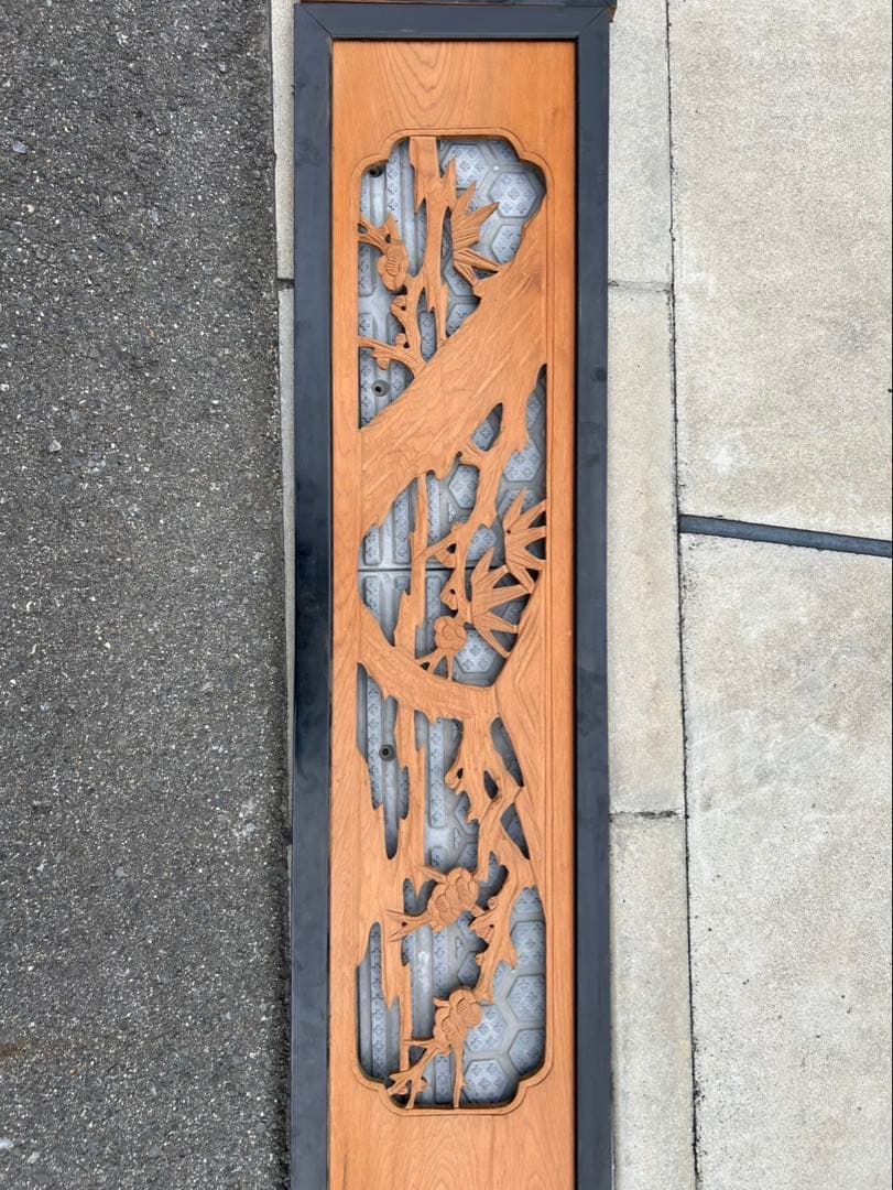 欄間 2枚セット 手彫り