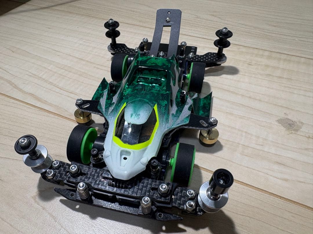 本日までの出品‼︎ サンダーショット　VZシャーシ　ミニ四駆　完成品　タミヤ純正