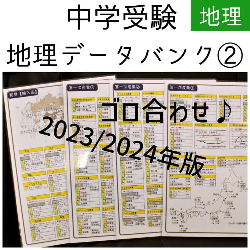 地理データバンク10枚フルセット 中学受験 中学入試 暗記カード - メルカリ