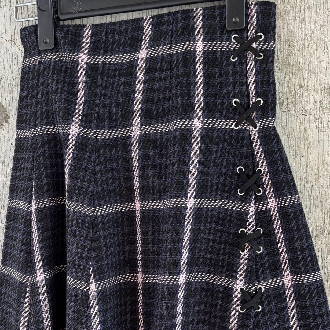 24年【スナイデル】WEB限定 チェックスリットデザインロングスカート