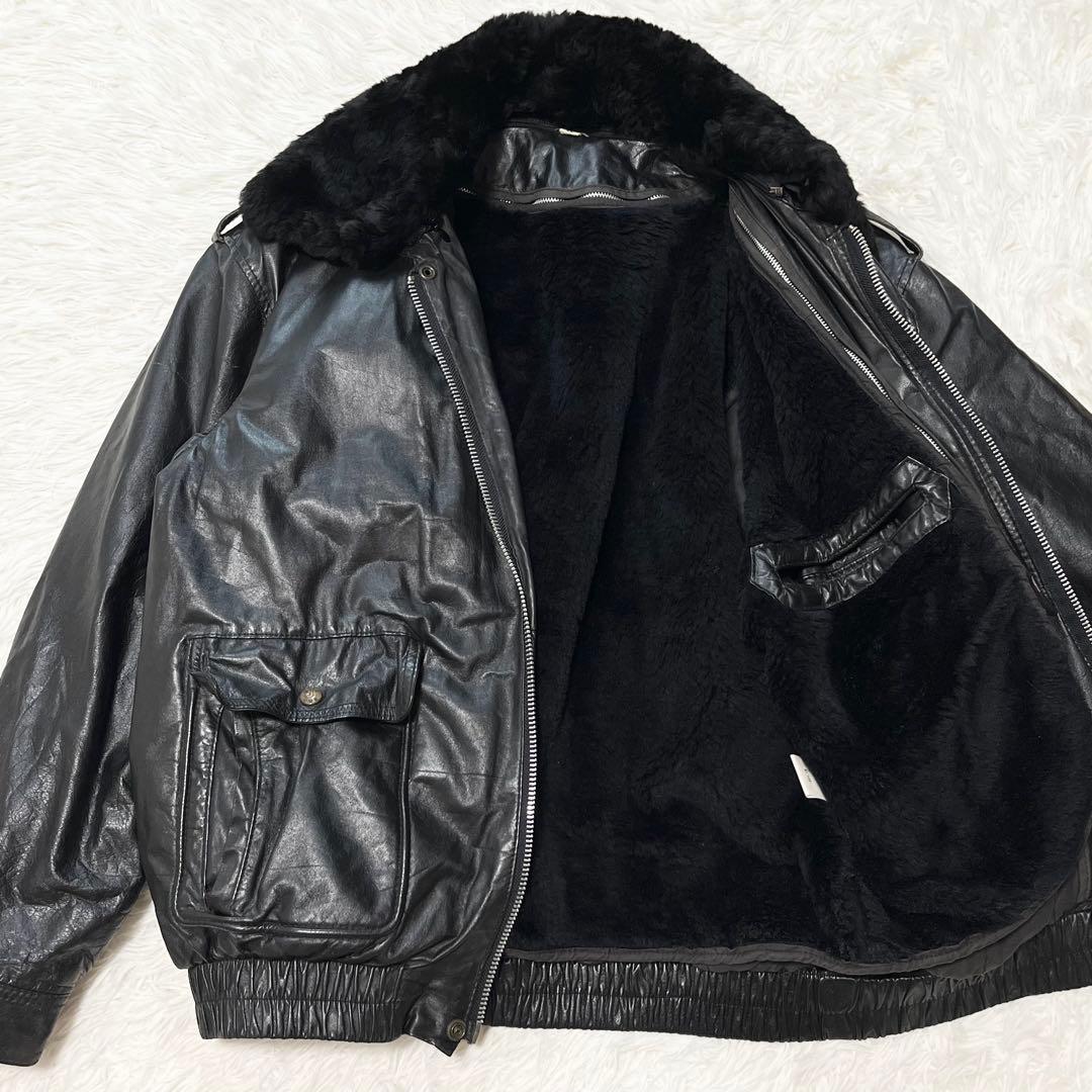 希少✨️本革 ラムレザー ジャケット　ファー ライナー付き　チェキアンラム