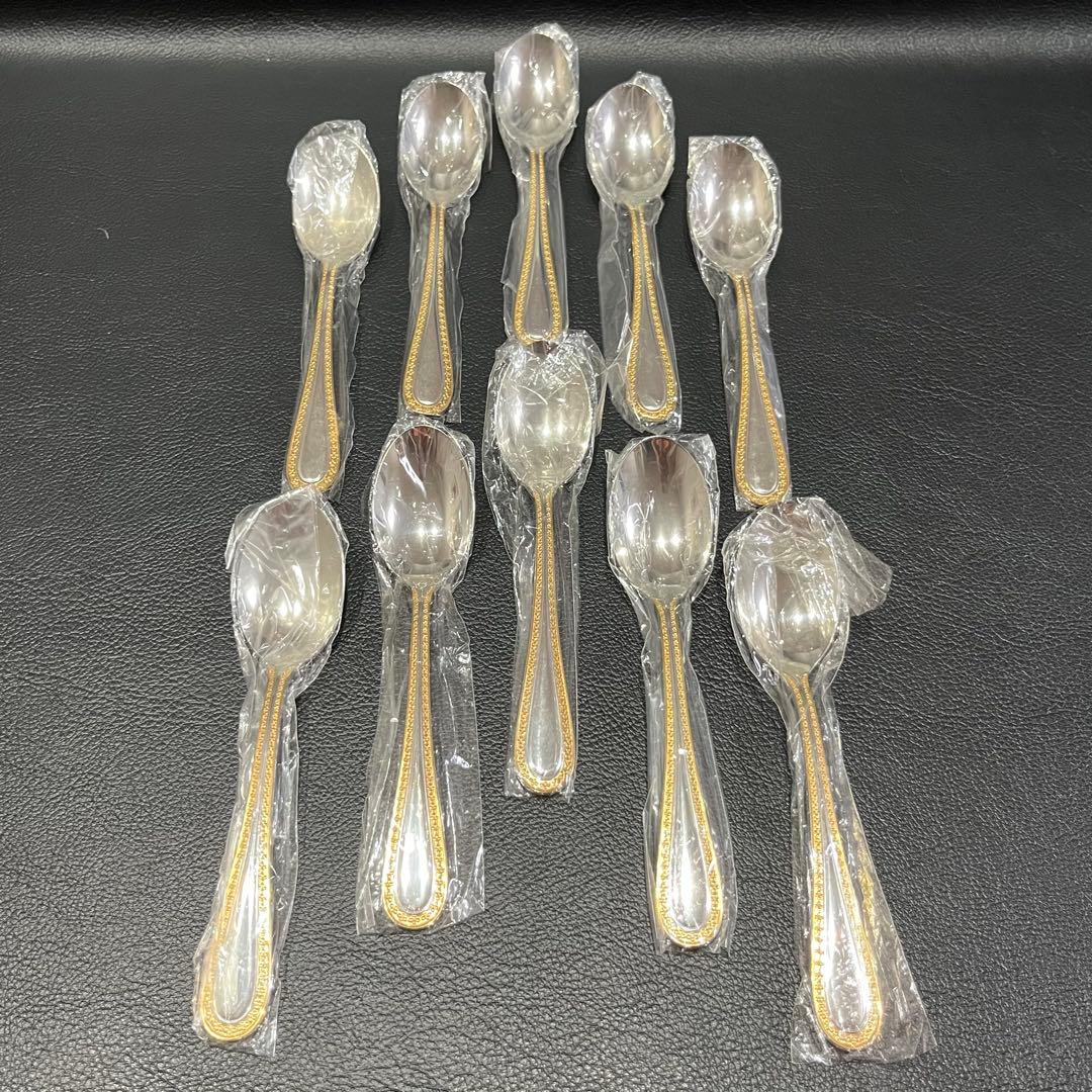 【未使用品】ノリタケ　「ゴールドマーキス」　スプーン　10点セット