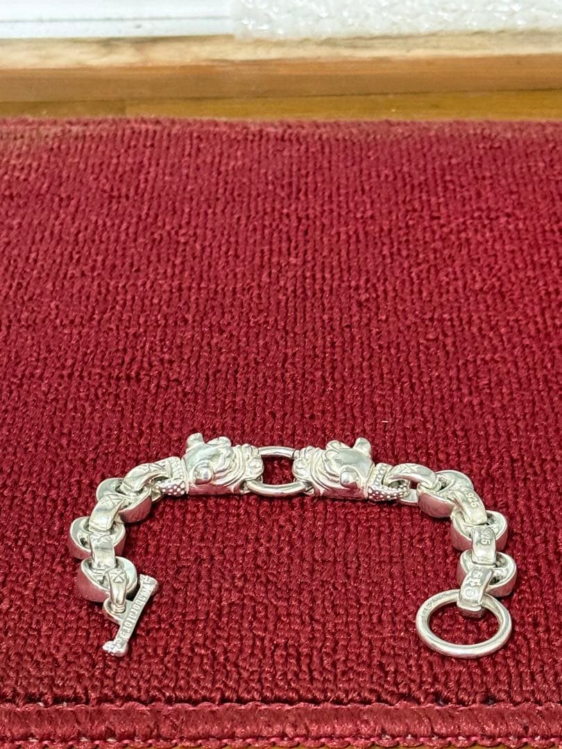 じゅんじゅん獅子ブルドッグチェーン ブレスレット