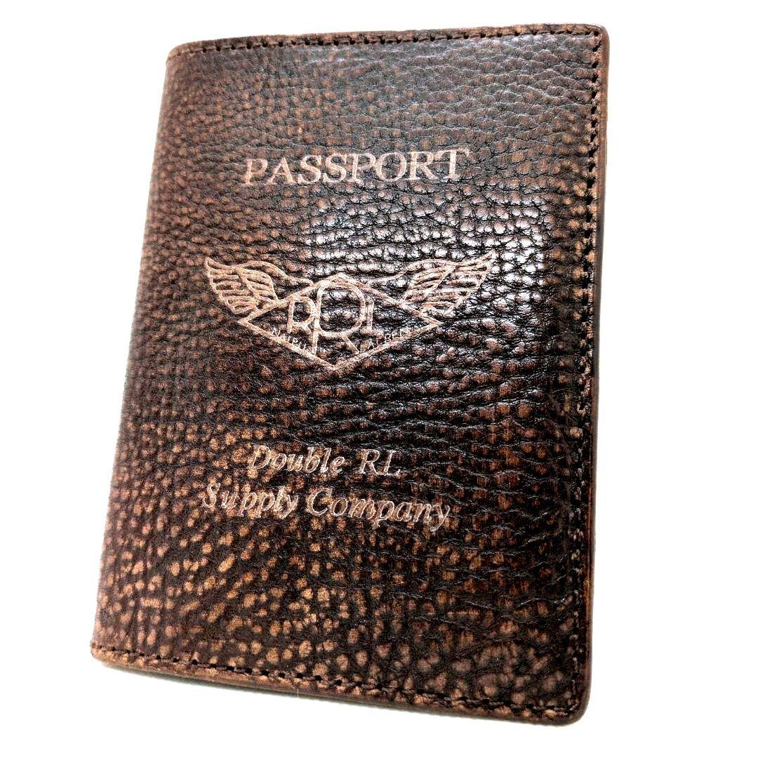 【極美品】RRL　レザー　パスポート　ケース　カードケース　シボ革　アメカジ