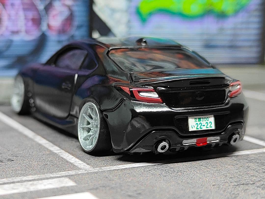 トミカ改造トヨタ GR86 ブラック全塗装品 深リムホットウィール - メルカリ