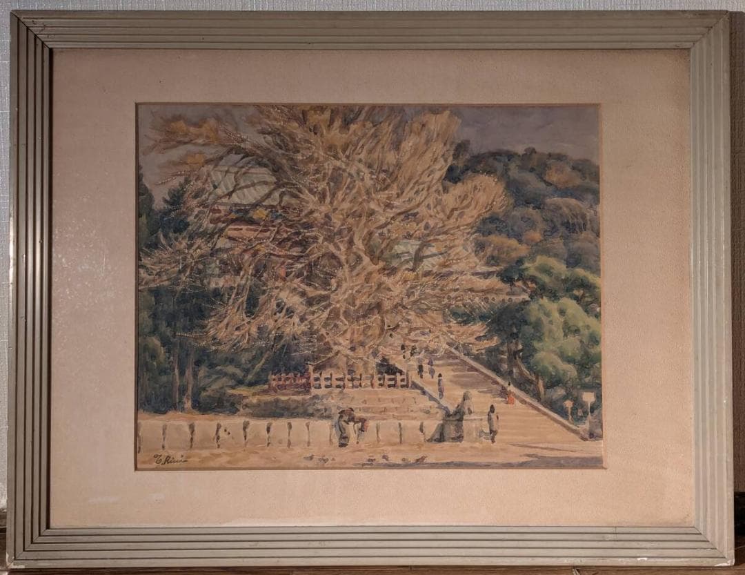 【真作】絵画　水彩　大銀杏と社殿　静かな秋の境内を描いた水彩画　W62 366【初心者必見！】複雑な秋の銀杏を鮮やかに！ - YouTube