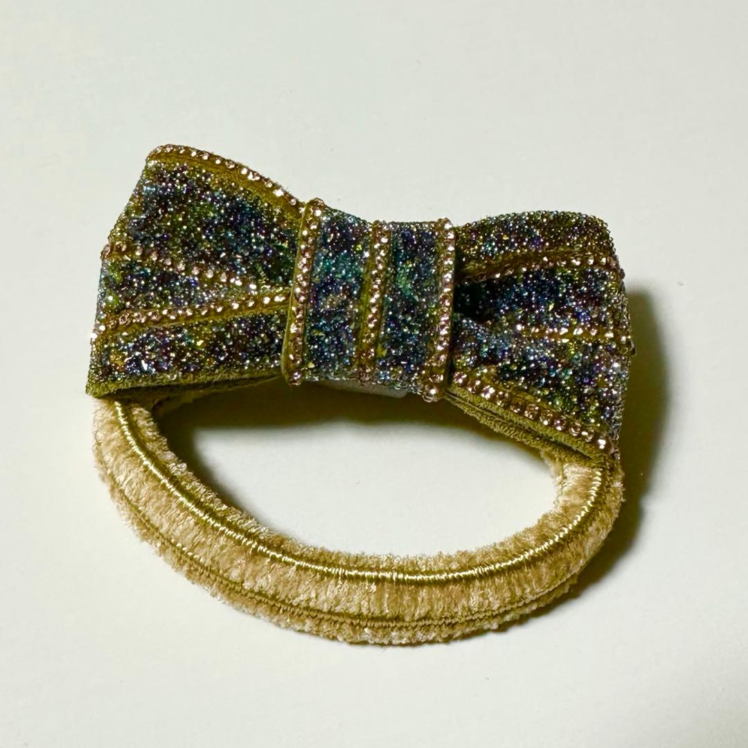 acca リボン付きゴム　水色