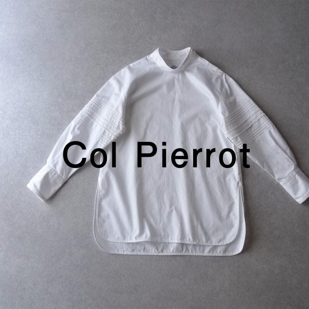 美品 ウィムガゼット 4,3万円 コルピエロ スタンドカラーブラウス ホワイト Whim Gazette（ウィム ガゼット） ブラウス シャツ ダブルクロス