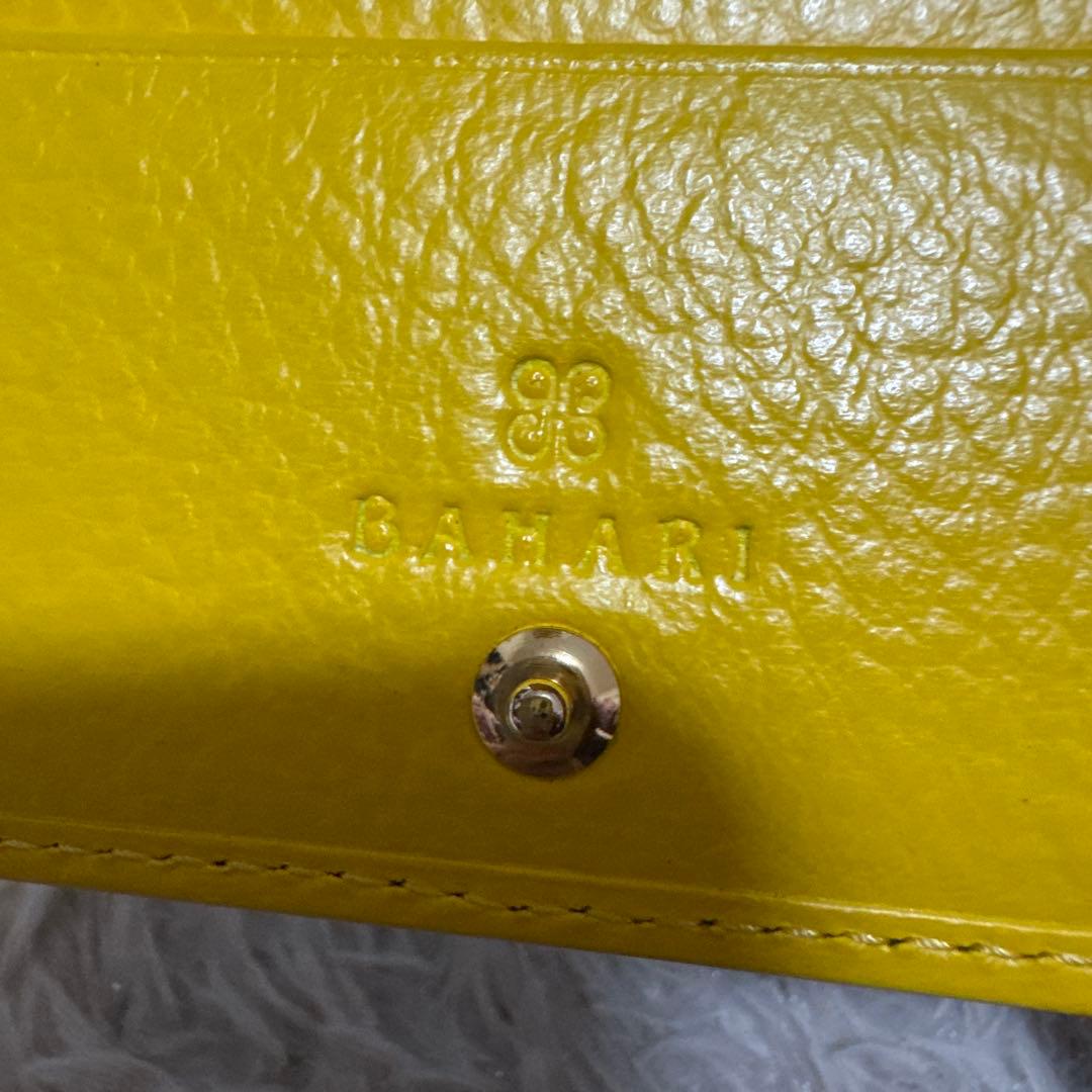 BAHARI】ガルーシャ☆ミニ折り財布☆ポリッシュターコイズブルー（美品