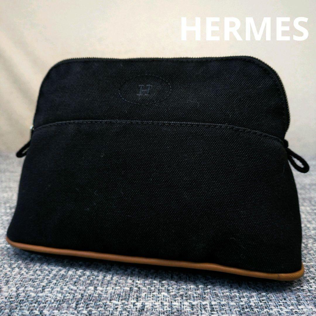 エルメス　近年モデル　ボリードポーチ20　Hロゴ　ブラック