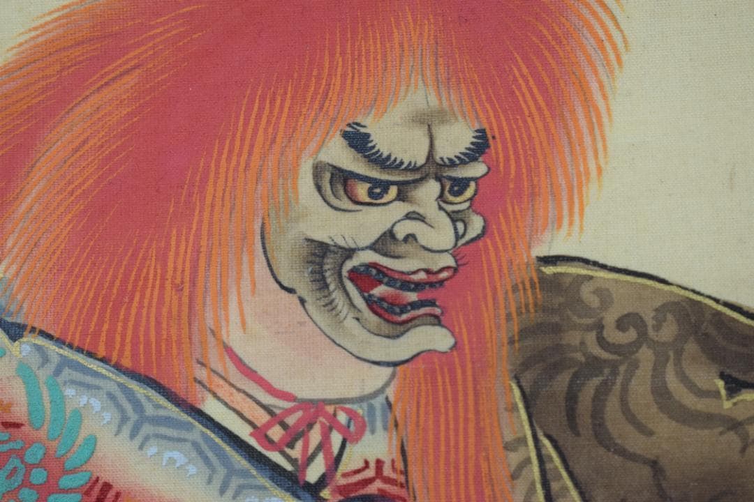 作者不詳/能舞図/画賛/掛軸☆宝船☆Z-314