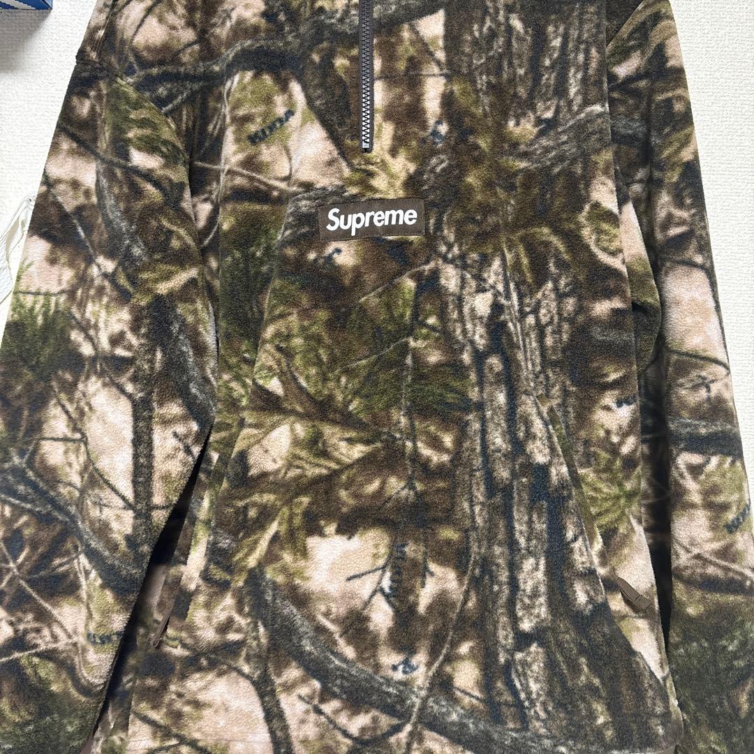 25FW Supreme Polartec Half Zip Camo サイズM