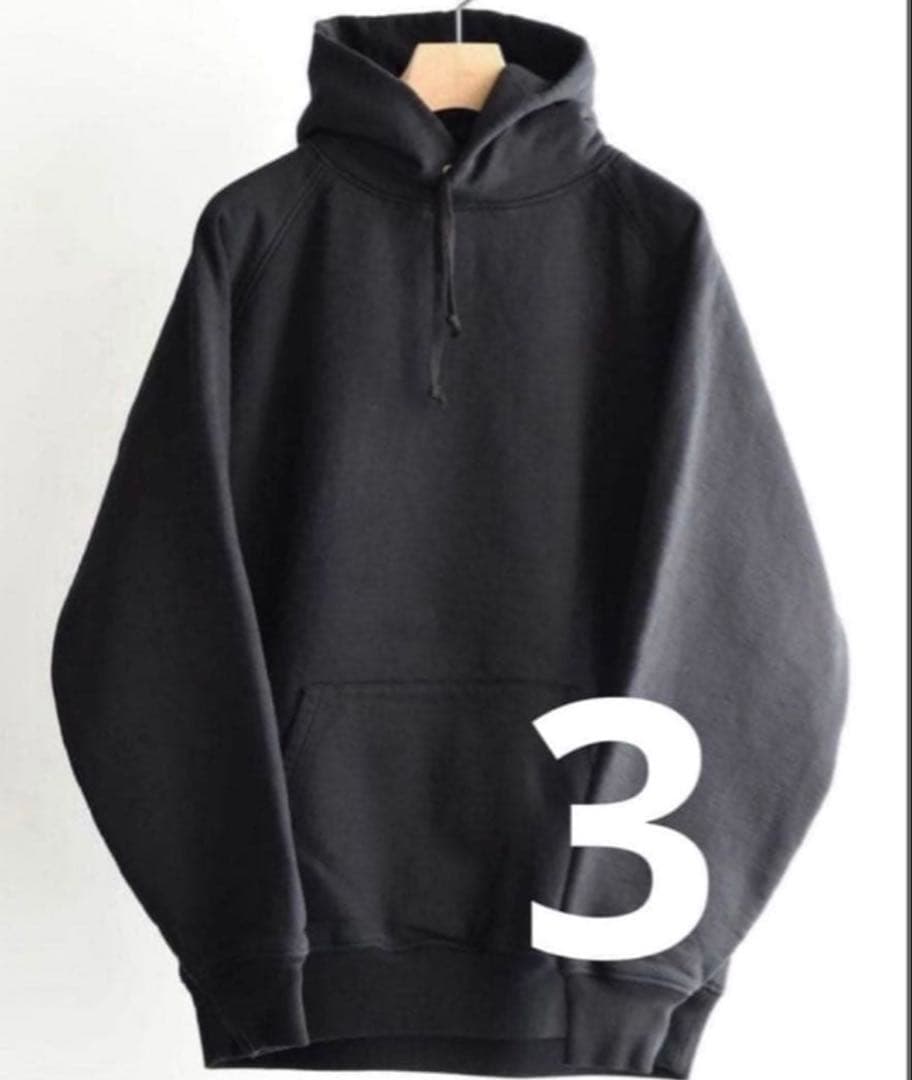 【タグ付き新品未使用品】25AW comoli コットン裏毛パーカー　サイズ3