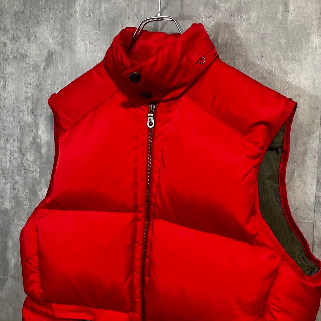 90s OLD GAP Alpine SERIESダウンベストMレッド赤フード - メルカリ