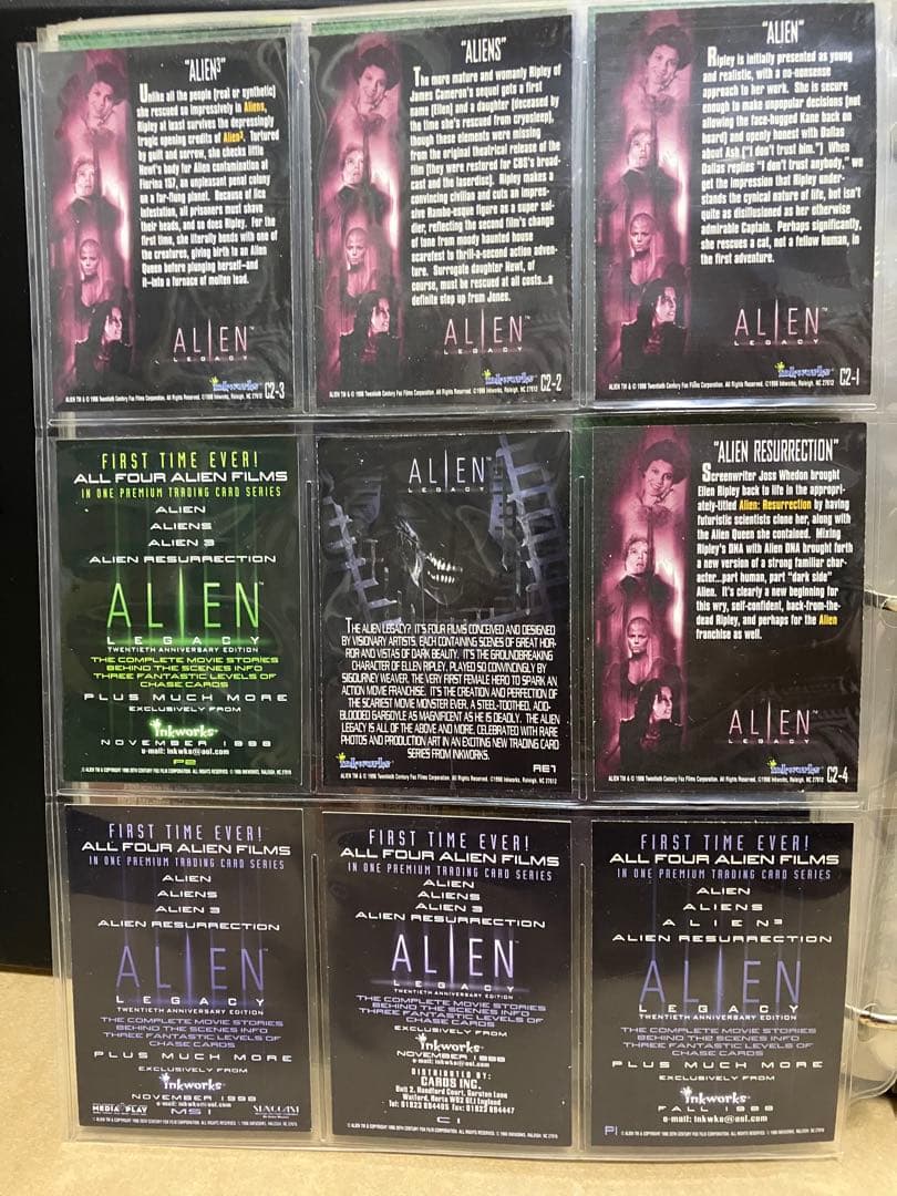 当時物 エイリアン トレーディングカード バインダーレアカード含む155
