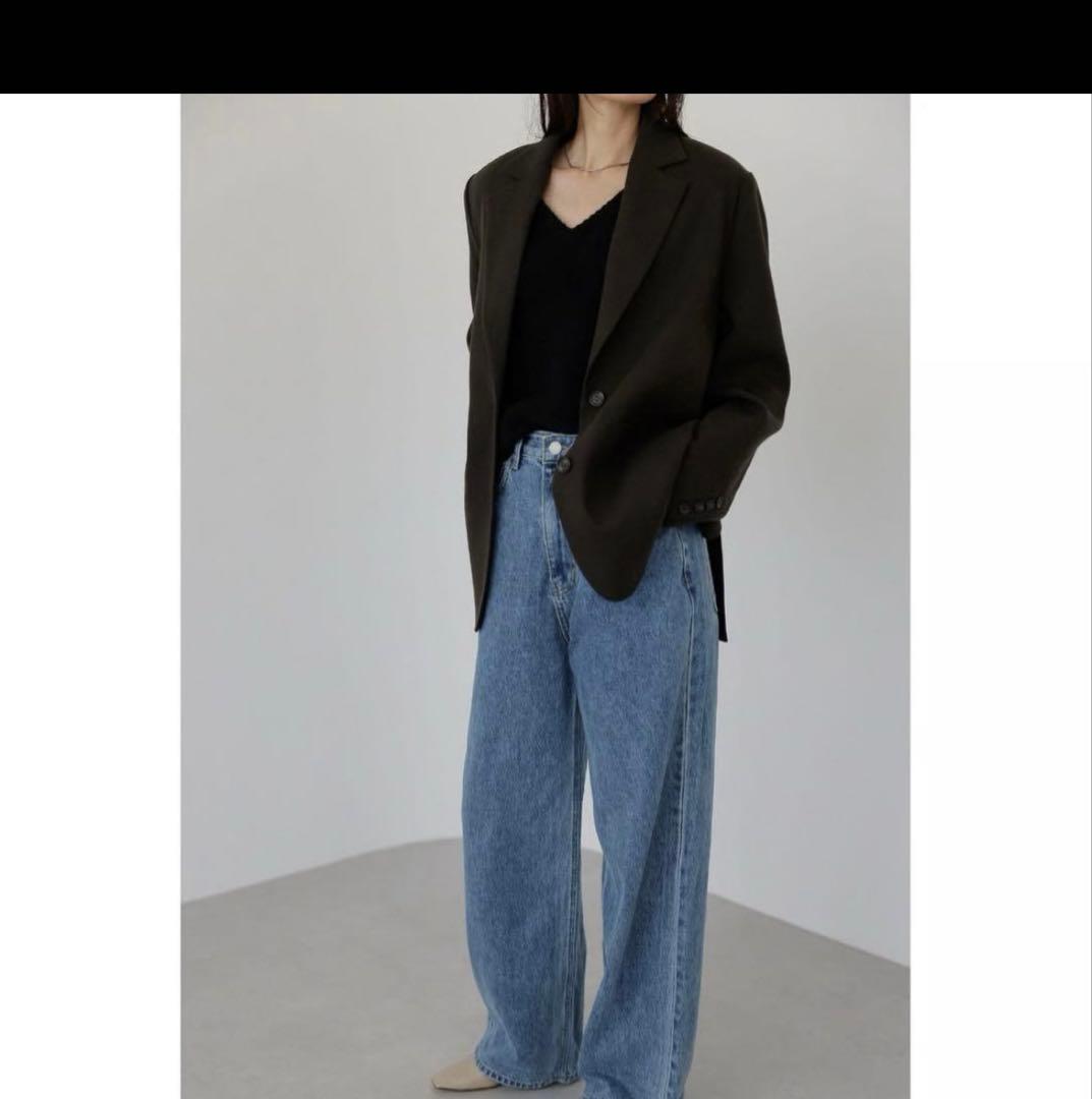 na.e ナエ Wide loose Jeans Deep Blue Sサイズ - メルカリ