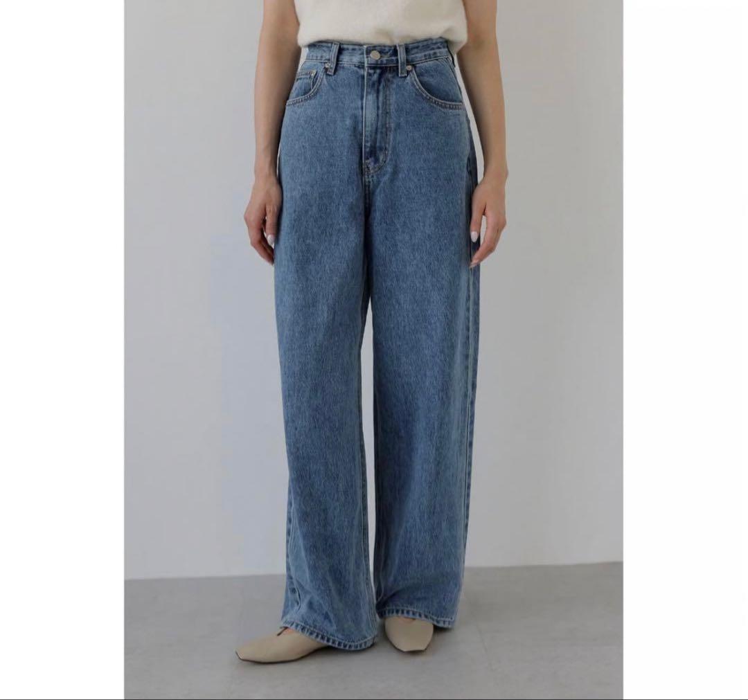 na.e ナエ Wide loose Jeans Deep Blue Sサイズ - メルカリ