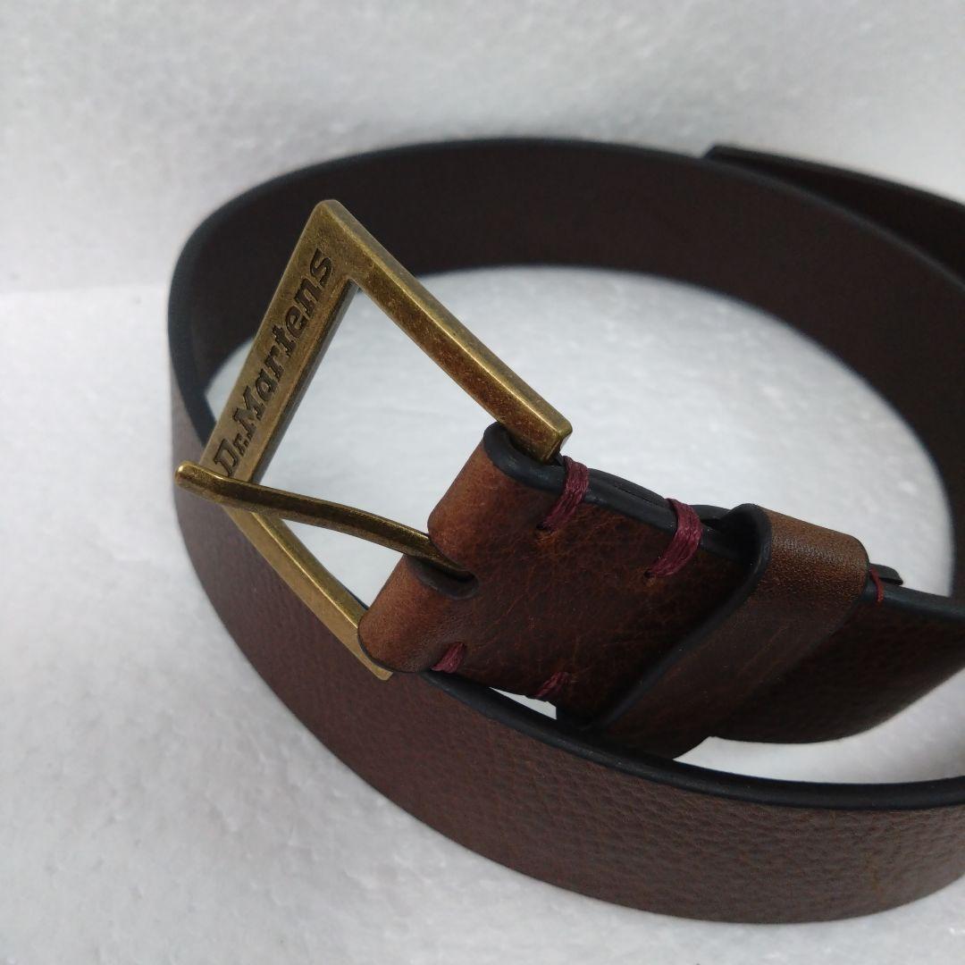 ドクターマーチン ブラウンレザーベルト ゴールドバックル