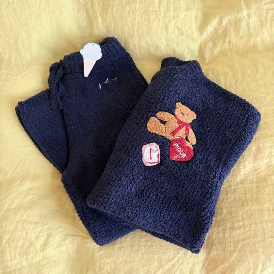 【gelato pique】ベビモコベアさがらプルオーバー＆ロングパンツセット