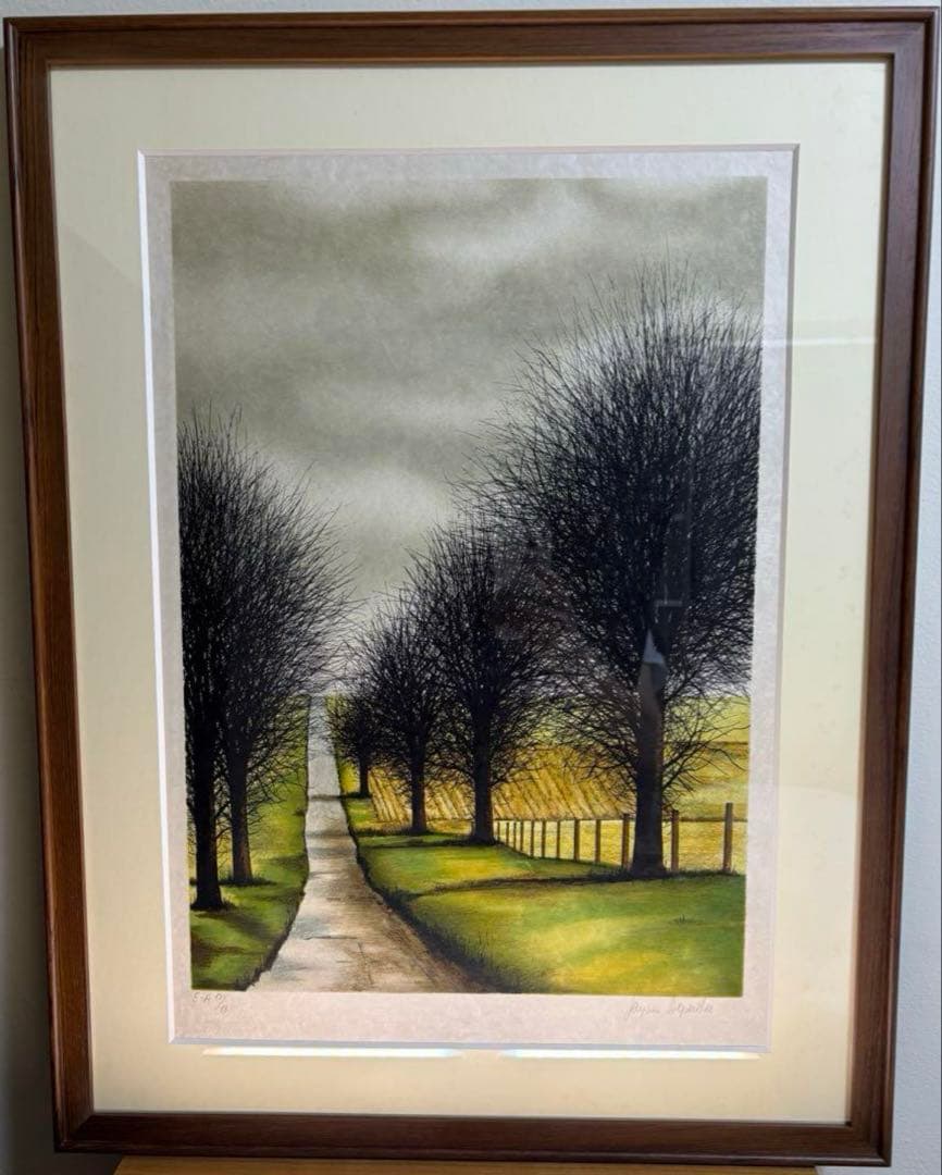 デペルト リトグラフ 坂道　　絵画　風景画