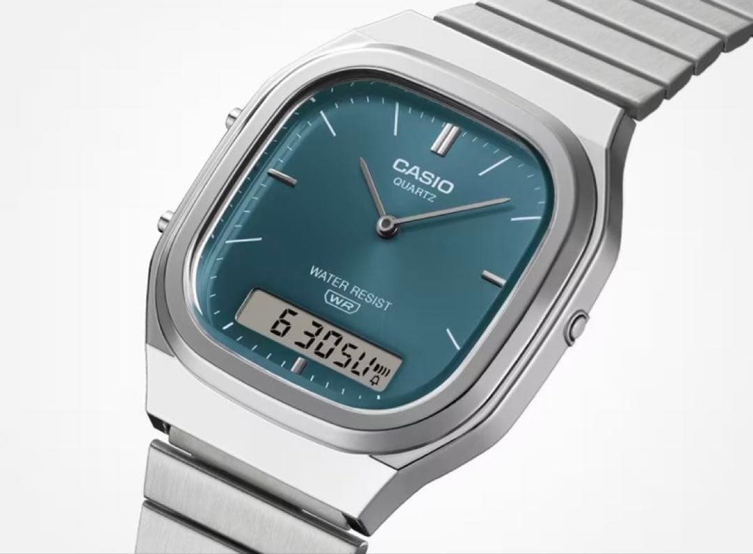 国内正規品 新品箱付 CASIO AQ-240E-3AJF AQ240 CASIO CLASSIC / AQ-240E-3AJF （グリーン） - ファッション通販