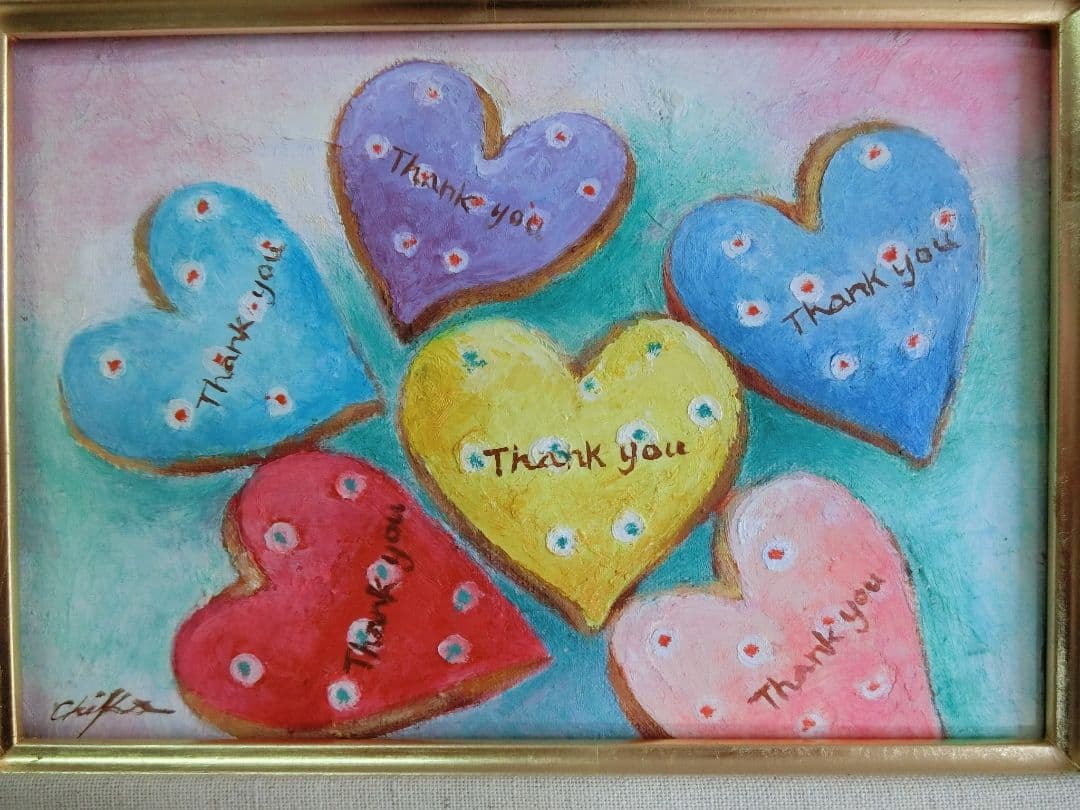 【ART】内藤千嘉真筆(ケーキ)サムホール オーダーケーキ🍪✨】 5号のショートケーキ2つご注文🍰 少しずつ