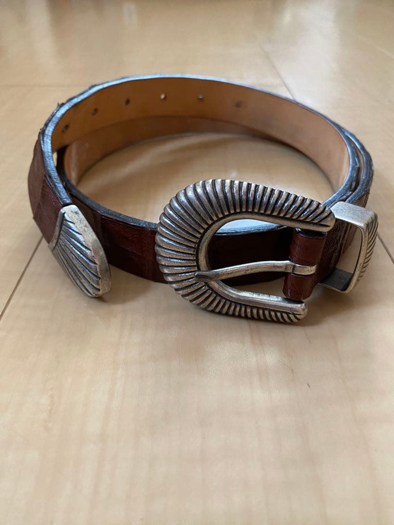 [美品]BEAMS WILLIAM Slim Western CROCO 25