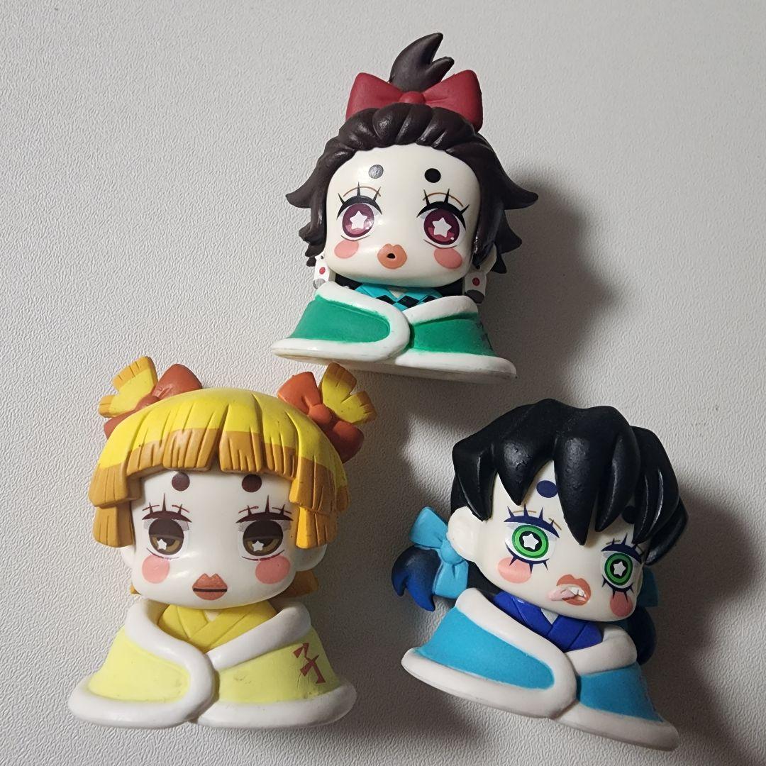 鬼滅の刃 遊郭編 ガチャガチャ おねむたん 漆ノ型 炭子、善子、猪子