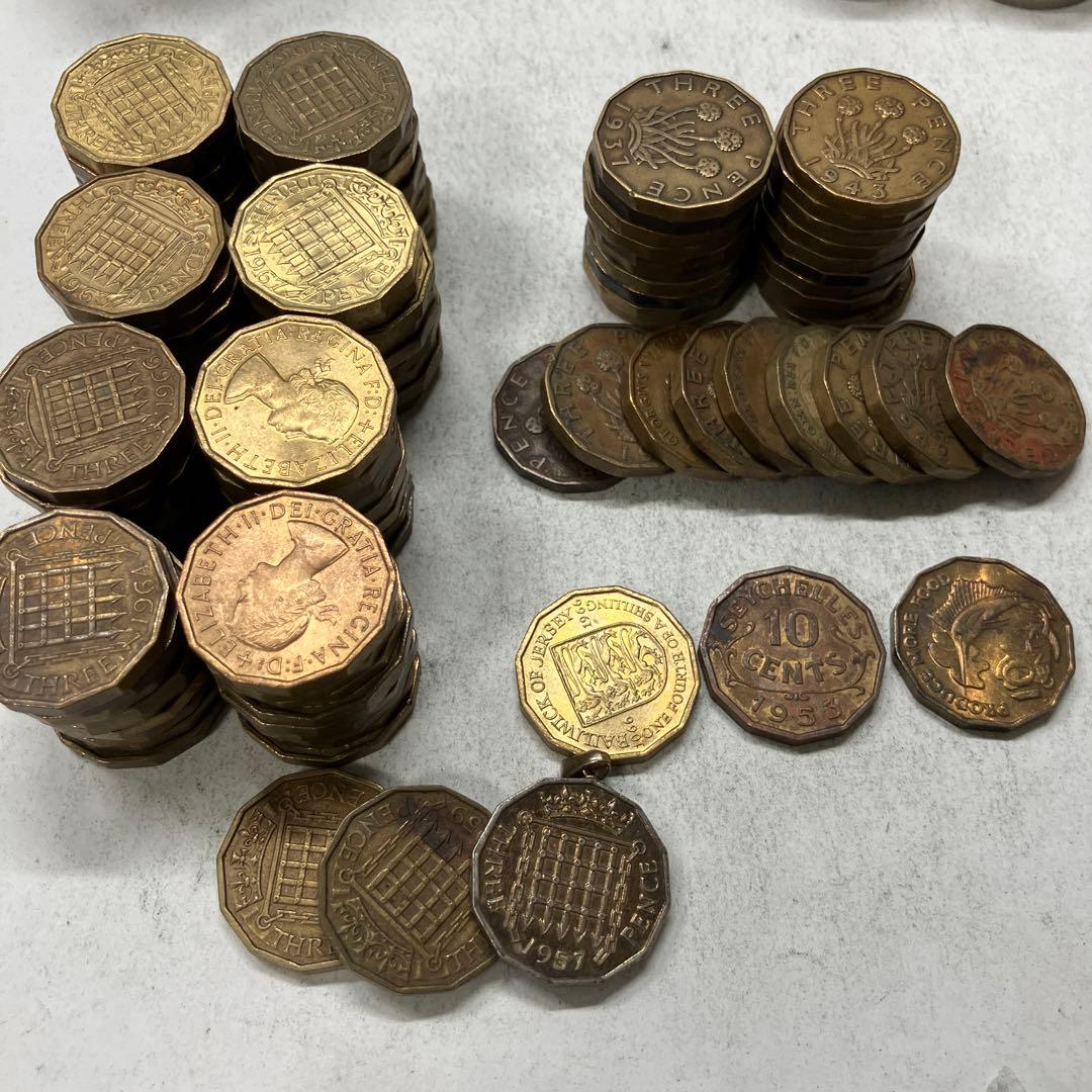 イギリス　3ペンス　ジョージ　エリザベス　硬貨　　まとめ売り