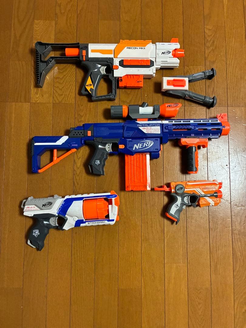 Nerf 4丁セット アタッチメント3つ入り