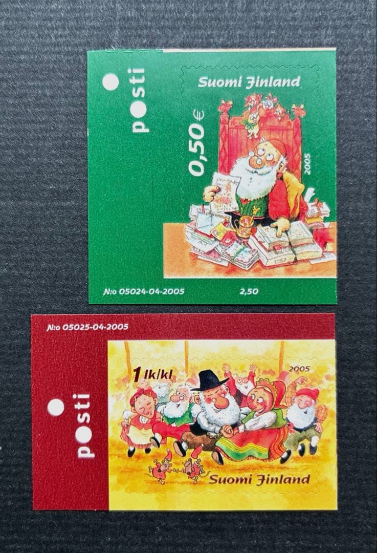 海外切手 未使用 外国切手 フィンランド 2005年 クリスマス イラスト2
