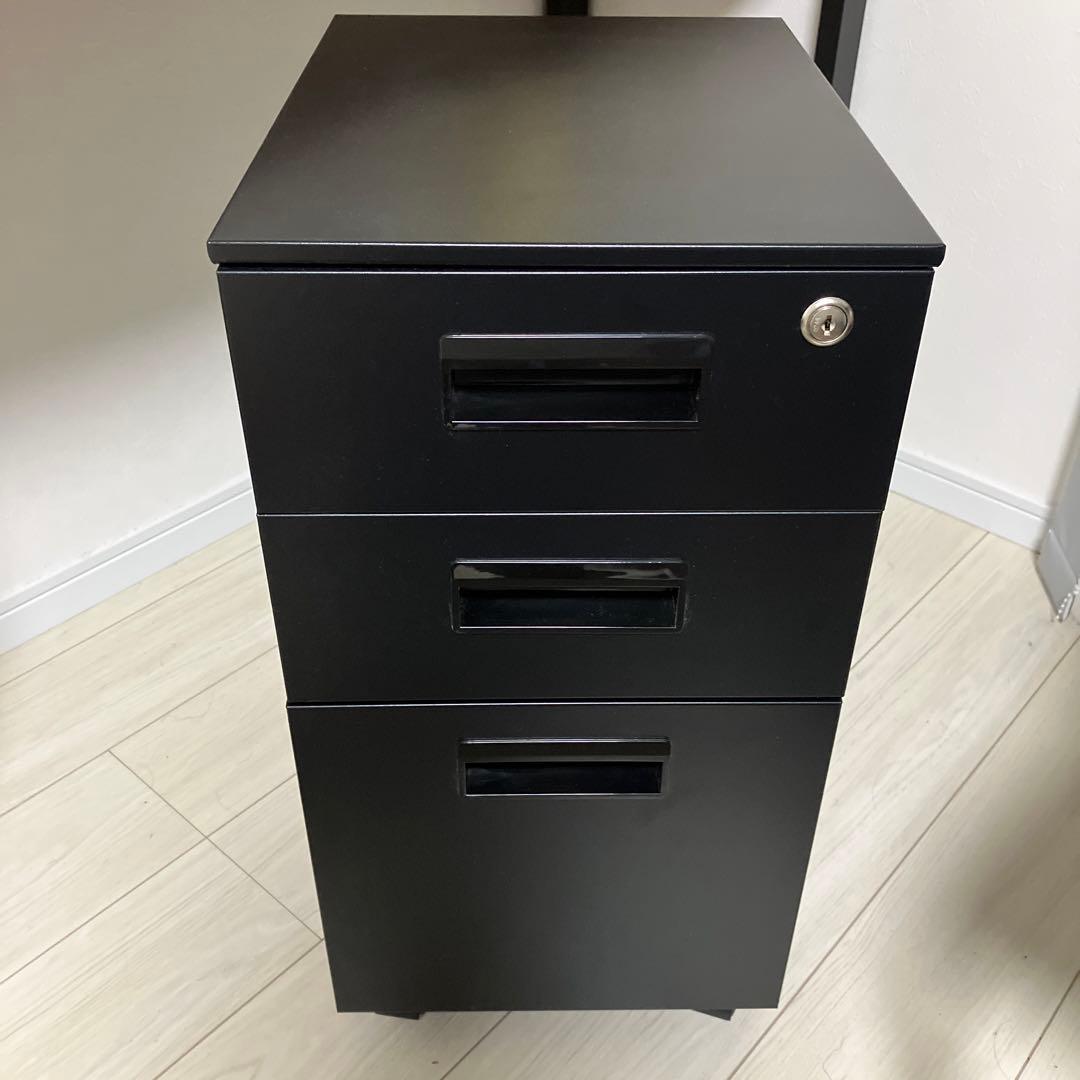 送料込み キャビネット カグクロ ワゴン スリム スモール ブラックの