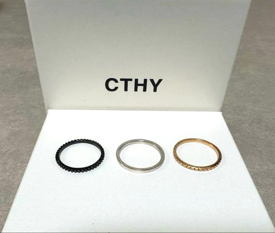 ア*ナ様 【新品未使用】CTHY HERITAGE 1連リング 3点セット まと 2026年最新】cthy アクセサリーの人気アイテム - メルカリ