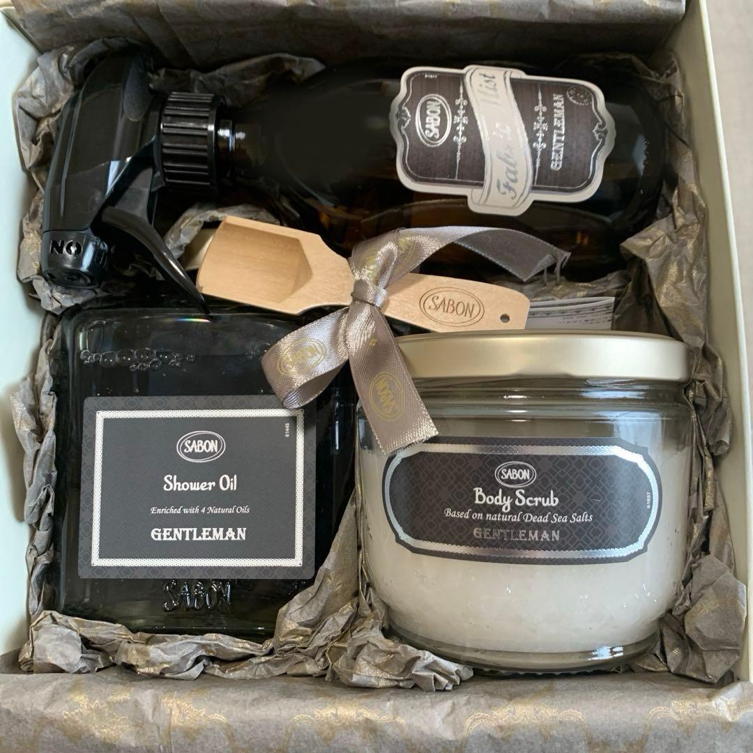 SABON ジェントルマン　ファブリックミスト　　シャワーオイル ボディスクラブ