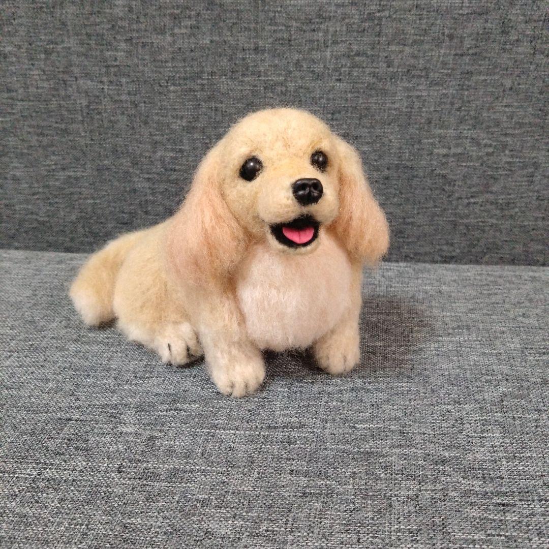 羊毛フェルト ミニチュアダックス ダックスフンド 犬 ハンドメイド