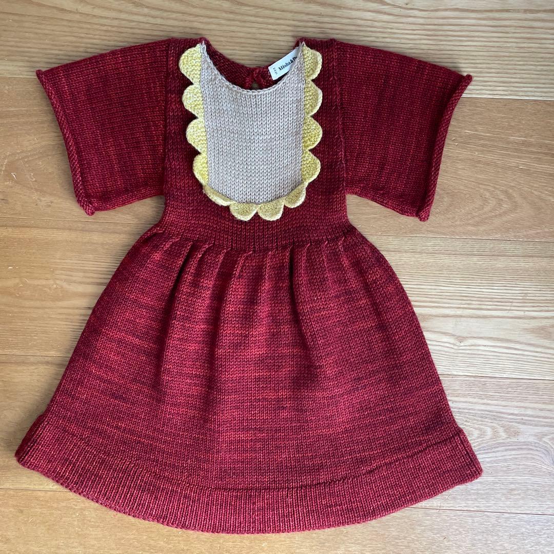 Misha&Puff ミーシャアンドパフ　ニットワンピース　2-3y