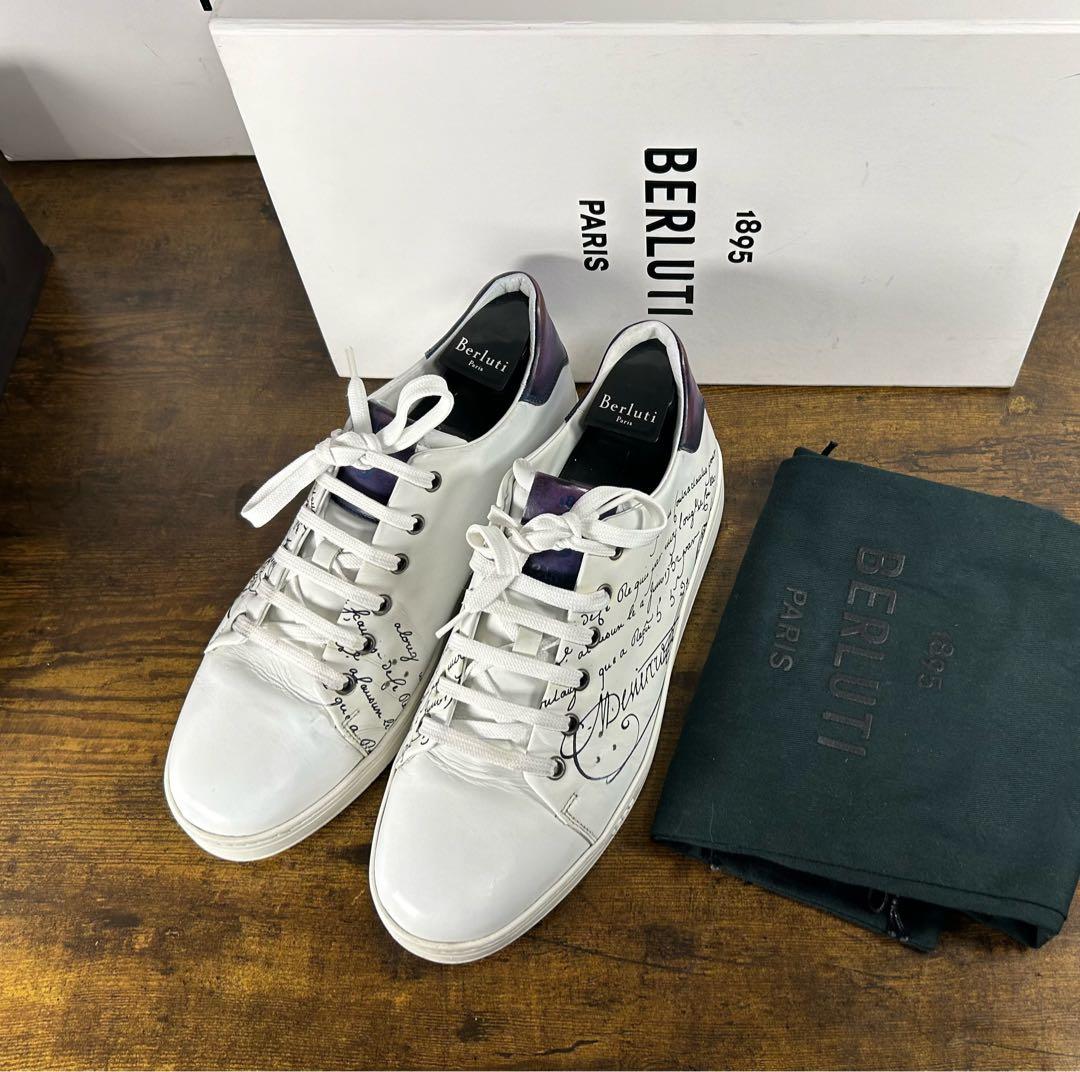 25.1万円　美品 Berluti プレイタイム スクリット スニーカー 9