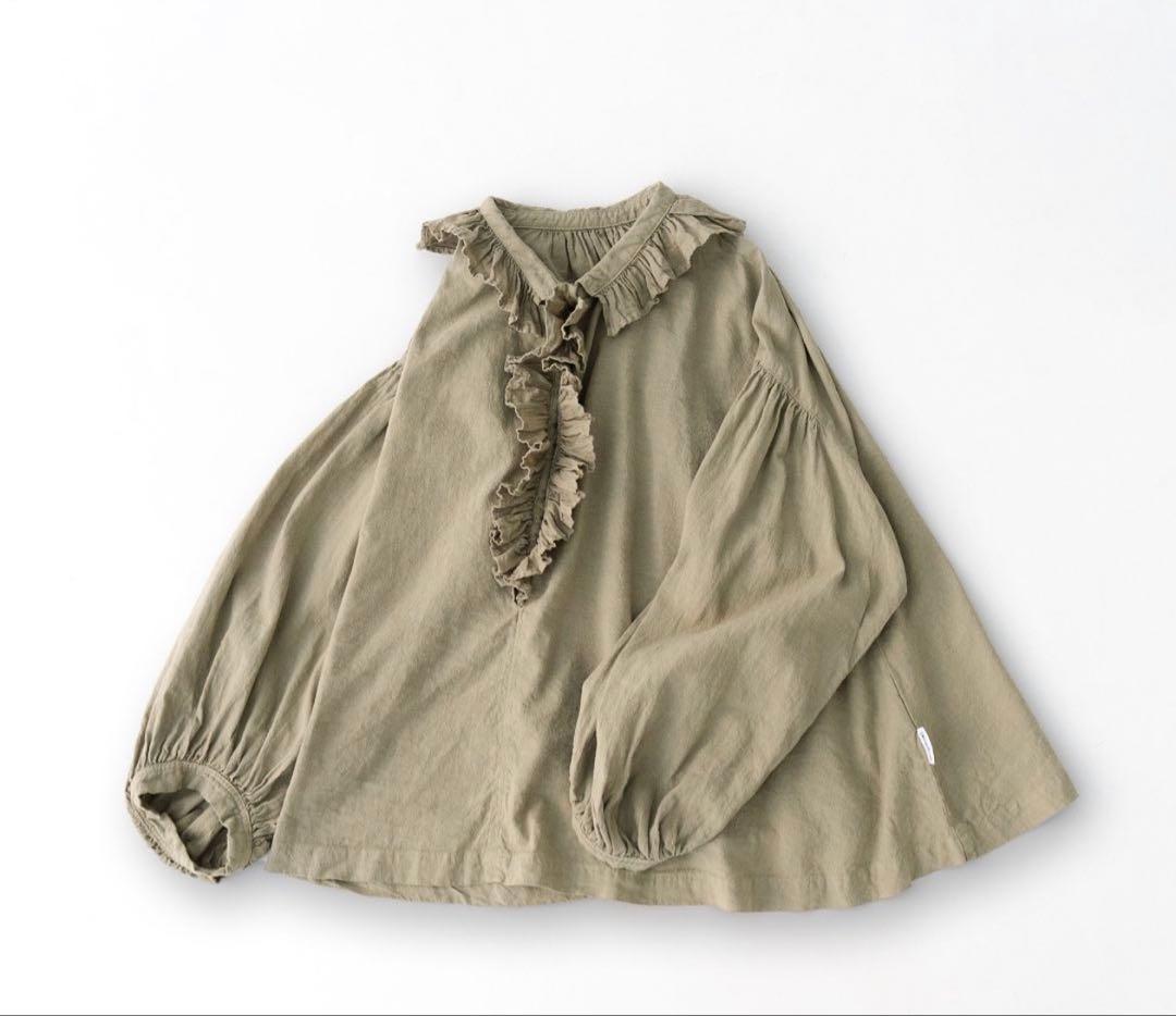 ネストローブUpcycleLino近江晒しフラワーカラーブラウス 関東限定色